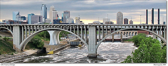 # P4885 Minneapolis Skyline & 10th Ave Bridge